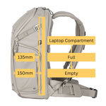 VEO Metro B25L : 25 Litre Camera Backpack - Cream