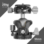 LB-55S Dual Axis Low Profile Ball Head (25kg Load Capacity)