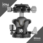 LB-60S Dual Axis Low Profile Ball Head (30kg Load Capacity)