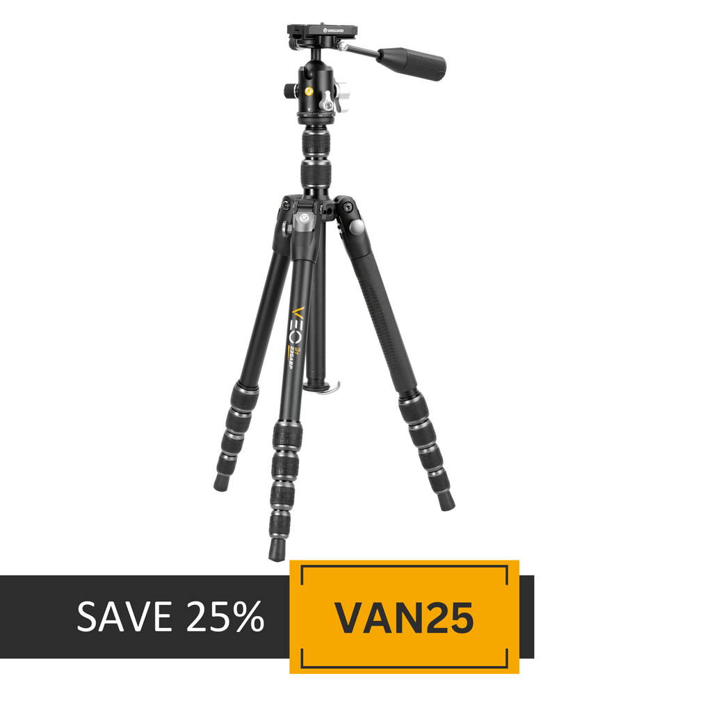 VEO 3T 235ABP Solid Aluminium Travel Tripod with Ball/Pan Head - 8kg load capacity