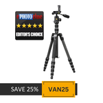 VEO 3T 265HCBP Solid Carbon Fibre Travel Tripod with Ball/Pan Head - 12kg load capacity