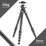 VEO 5XT 235CLB Carbon Travel Tripod & Ball Head - 15kg load capacity