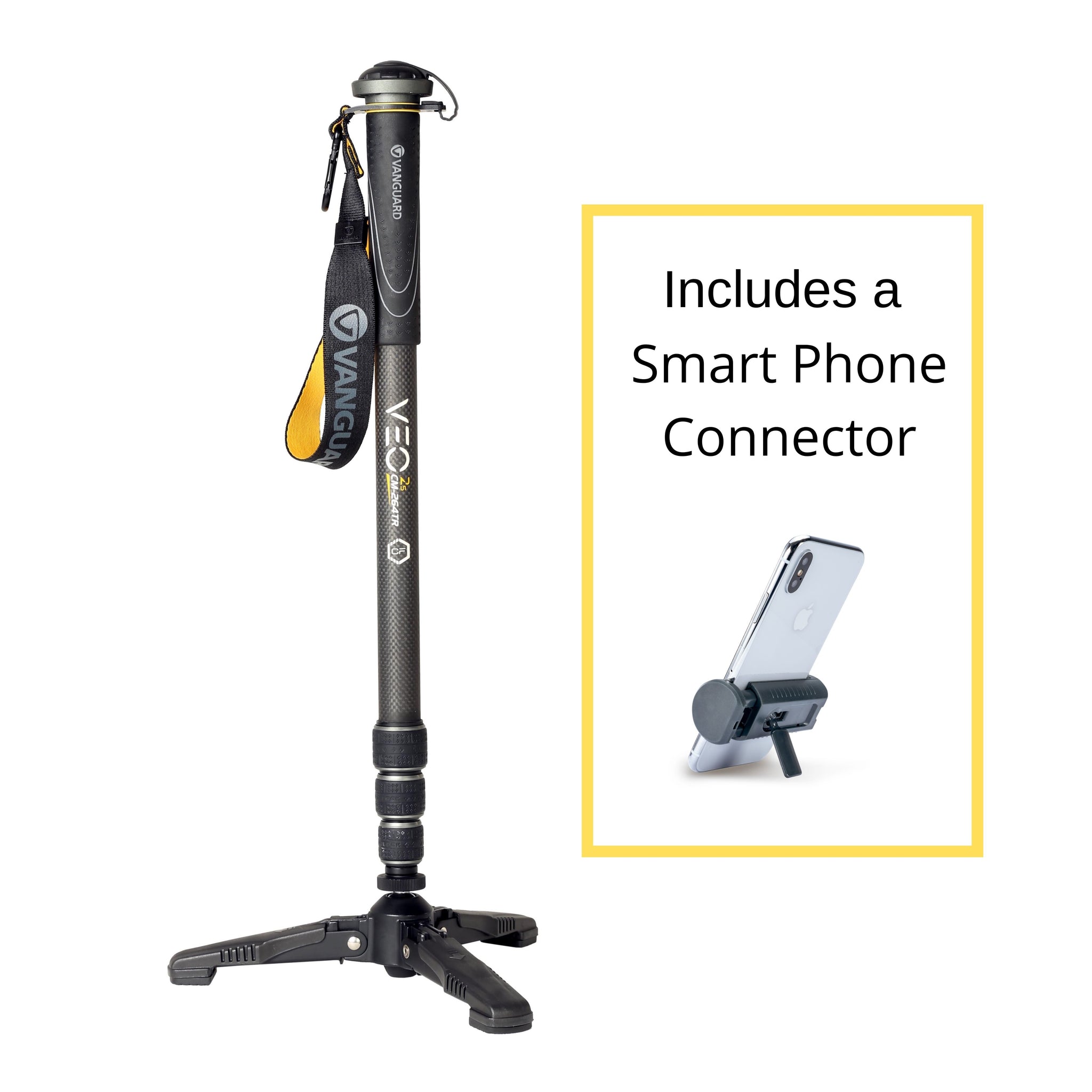 VEO 2S CM-264TR 26mm Carbon Monopod with Smartphone Kit