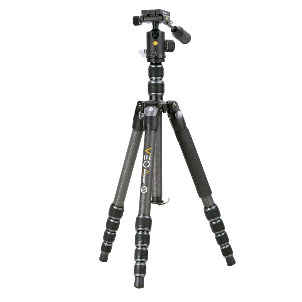 VEO 3T 265HCBP Solid Carbon Fibre Travel Tripod with Ball/Pan Head - 12kg load capacity